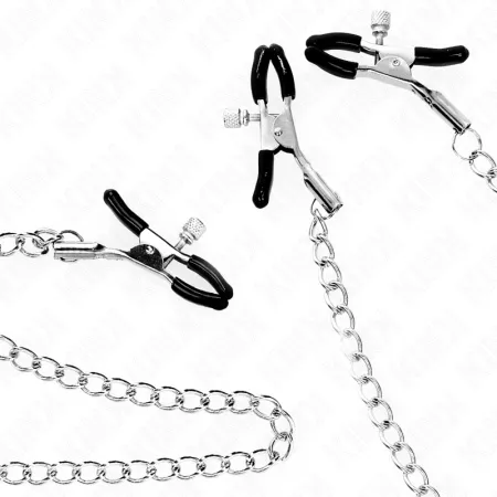 KINK - TRIPLE NIPPLE AND CLIT CLAMPS WITH CHAIN MODEL 2