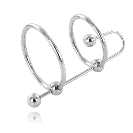 METAL HARD - EXTREME RING WITH URETHRAL STOP