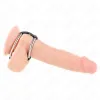 KINK - DOUBLE METAL PENIS RING 3.8 CM TO 5 CM CONNECTED WITH LEATHER