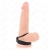 KINK - SILICONE PENIS RING 3.8 CM WITH BALL DIVIDER AND LEATHER STRAP 22 X 1.5 CM
