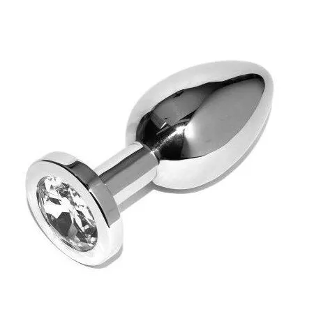 METAL HARD - ANAL PLUG DIAMOND TRANSPARENT SMALL 5.71CM