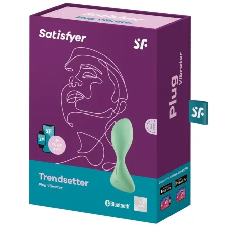 SATISFYER - TRENDSETTER VIBRATING PLUG APP GREEN