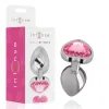 INTENSE - ALUMINUM METAL ANAL PLUG PINK HEART SIZE S