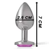 INTENSE - ALUMINUM METAL ANAL PLUG PINK HEART SIZE S