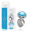 INTENSE - ALUMINUM METAL ANAL PLUG BLUE HEART SIZE S