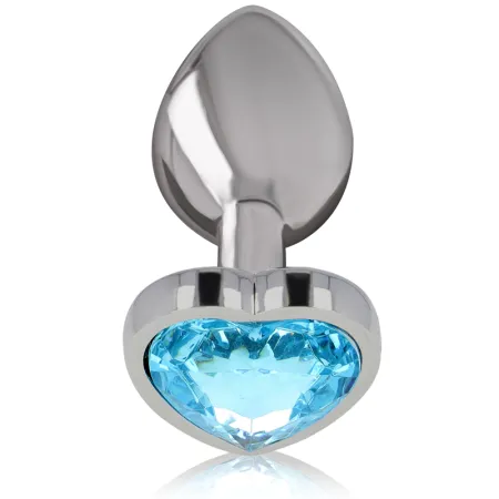 INTENSE - ALUMINUM METAL ANAL PLUG BLUE HEART SIZE M