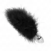 KINK - STAINLESS STEEL ANAL PLUG 11 x 7 CM WITH FEATHER 11 CM