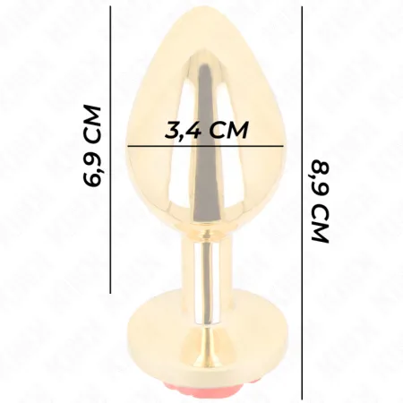 KINK - PLUG ANAL GOLD ROSE RED SIZE M
