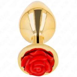 KINK - PLUG ANAL GOLD ROSE RED SIZE S