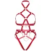 LEG AVENUE - HEART BODY HARNESS RED L
