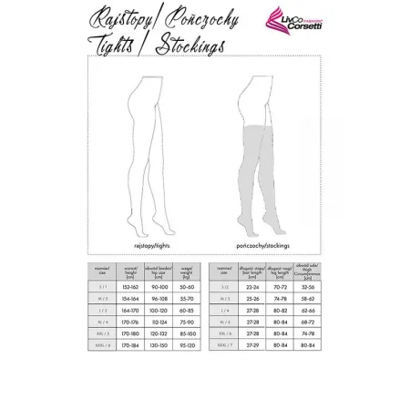 LIVCO CORSETTI FASHION - LAMEAN LC XG044 STOCKINGS BLACK ONE SIZE