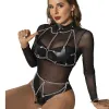 SUBBLIME - FULL BODY HARNESS WITH STAR CHAINDETAIL ONE SIZE