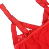 SUBBLIME - TEDDY WITH GARTER STRAP DETAIL CHEST RED L/XL
