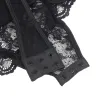 SUBBLIME - TEDDY WITH GARTER WITH LACE DETAIL AND STRIPS BLACK L/XL