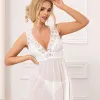 SUBBLIME - BABYDOLL V-NECKLINE LACE WHITE L/XL