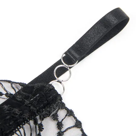 LEG AVENUE - TIGHTS WITH BACK SEAM BLACK