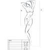 PASSION - WOMAN BS027 BLACK DRESS STYLE BODYSTOCKING ONE SIZE