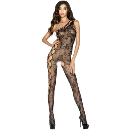PASSION - WOMAN BS036 BODYSTOCKING BLACK ONE SIZE