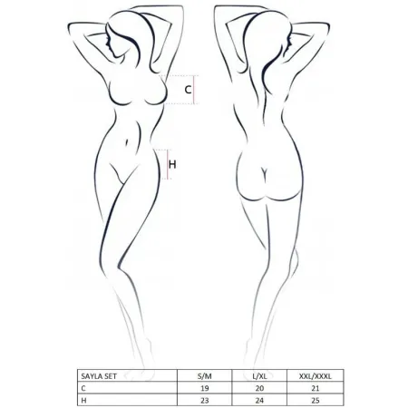 LEG AVENUE - TEAR DROP GARTERBELT SOTCKINGS BLACK