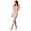 PASSION - WOMAN BS081 WHITE BODYSTOCKING ONE SIZE