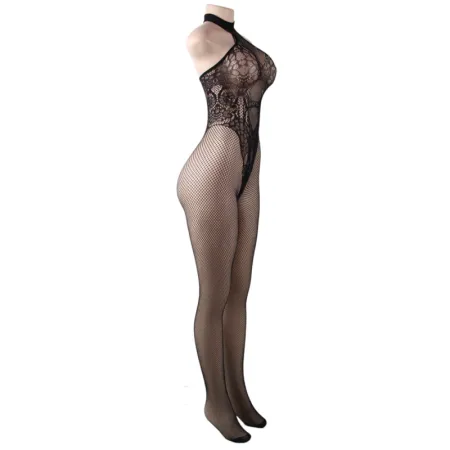 PASSION - WOMAN BS060 BODYSTOCKING BLACK ONE SIZE
