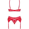 OBSESSIVE - INGRIDIA SET THREE PIECES RED XS/S