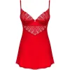 OBSESSIVE - INGRIDIA CHEMISE & THONG RED XS/S