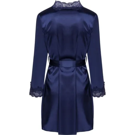 LIVCO CORSETTI FASHION - JACQUELINE LC 90249 DRESSING GOWN + SHIRT + PANTY NAVY BLUE L/XL