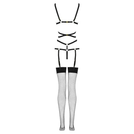 LIVCO CORSETTI FASHION - THIARA LC 20213 SET BODY + STOCKINGS BLACK L/XL