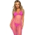 LEG AVENUE - LONG NET DRESS FUCHSIA ONE SIZE