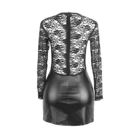 LEG AVENUE - T-SHIRT & PANTS SET FISHNET BLACK