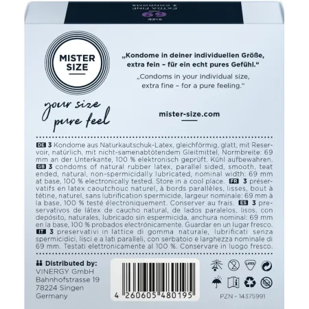 MISTER SIZE - CONDOM SIZE XXXL 69 MM (3 UNITS)