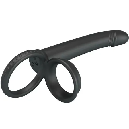 PRETTY LOVE - DILLION DOUBLE PENETRATION DOUBLE COCK RING BLACK