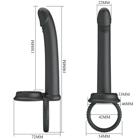 PRETTY LOVE - DILLION DOUBLE PENETRATION DOUBLE COCK RING BLACK