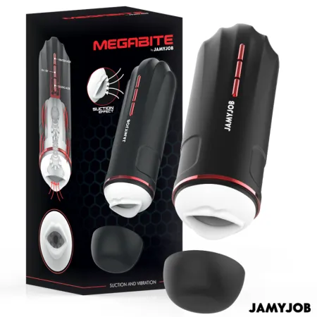 JAMYJOB - MEGABITE AUTOMATIC MOUTH MASTURBATOR 5 STIMULATING WAVES AND VIBRATION MODES