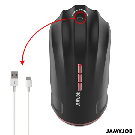 JAMYJOB - MEGABITE AUTOMATIC MOUTH MASTURBATOR 5 STIMULATING WAVES AND VIBRATION MODES
