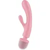 SATISFYER - TRIPLE LOVER RABBIT VIBRATOR MASSAGER PINK