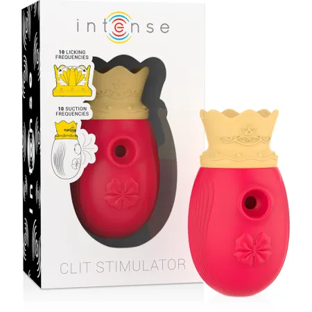 INTENSE - CLIT STIMULATOR 10 LICKING AND STIMULATING WAVES FREQUENCIES - RED