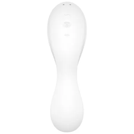 SATISFYER - CURVY TRINITY 5 AIR PULSE STIMULATOR & VIBRATOR APP WHITE