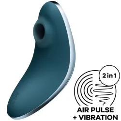 SATISFYER - VULVA LOVER 1 AIR PULSE STIMULATOR & VIBRATOR BLUE