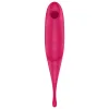 SATISFYER - TWIRLING PRO AIR PULSE STIMULATOR & VIBRATOR RED