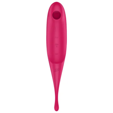 SATISFYER - TWIRLING PRO AIR PULSE STIMULATOR & VIBRATOR RED