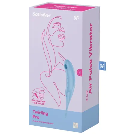 SATISFYER - TWIRLING PRO AIR PULSE STIMULATOR & VIBRATOR BLUE