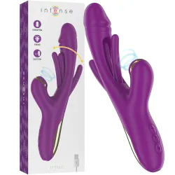INTENSE - ATENEO RECHARGEABLE MULTIFUNCTION VIBRATOR 7 VIBRATIONS WITH SWINGING MOTION AND STIMULATING WAVES PURPLE