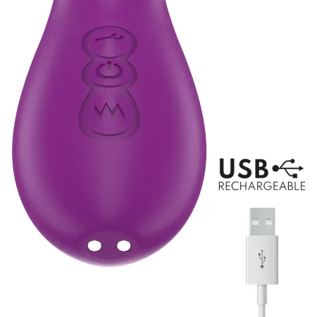 INTENSE - ATENEO RECHARGEABLE MULTIFUNCTION VIBRATOR 7 VIBRATIONS WITH SWINGING MOTION AND STIMULATING WAVES PURPLE