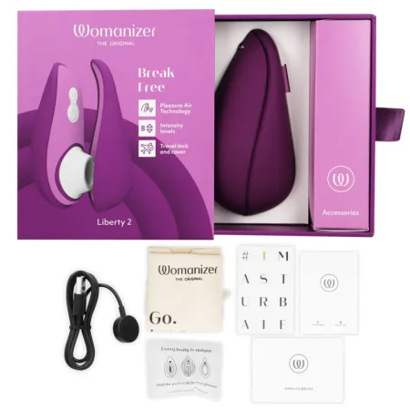 WOMANIZER - LIBERTY 2 CLITORIS STIMULATOR & STIMULATING WAVES VIOLET