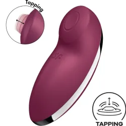 SATISFYER - TAP & CLIMAX 2 VIBRATOR & STIMULATOR RED