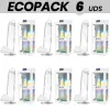 ECOPACK 6 UNITS - X-RAY CLEAR TRANSPARENT REALISTIC DILDO 22 CM -O- 4.6 CM