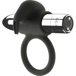 BLACK&SILVER - BURTON RECHARGEABLE VIBRATING RING 10V