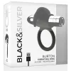 BLACK&SILVER - BURTON RECHARGEABLE VIBRATING RING 10V